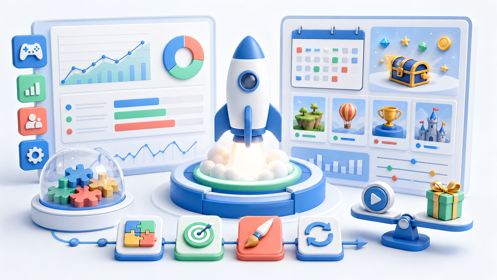 Mini game launch operations and live service analytics
